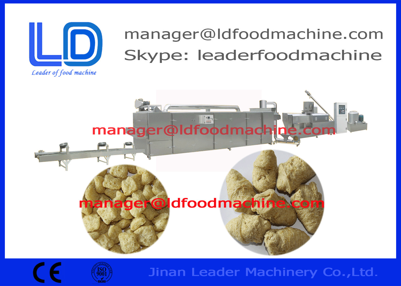línea de la producción alimentaria de la comida del cacahuete/de la comida de soja, máquina 150kg/h 500kg/h de la pepita de la soja