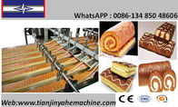 Cadena de producción automática hecha acero de la torta del rollo suizo de Stainelss