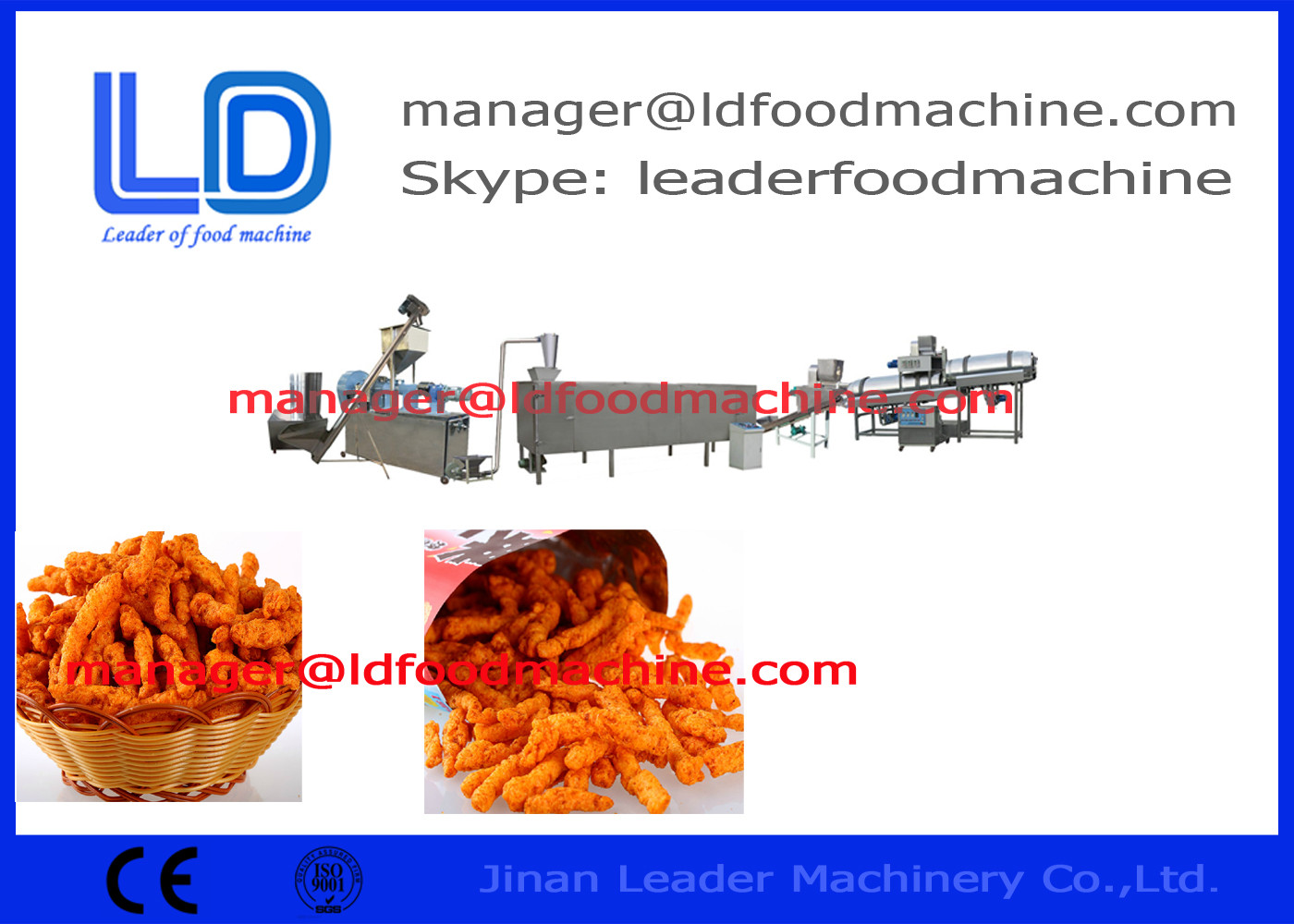 Máquina de Kurkure Cheetos Niknak/equipo automático de la transformación de los alimentos
