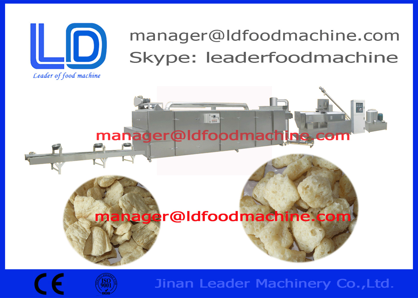 Línea de la producción alimentaria de la proteína de la soja para las plantas de tratamiento de la comida