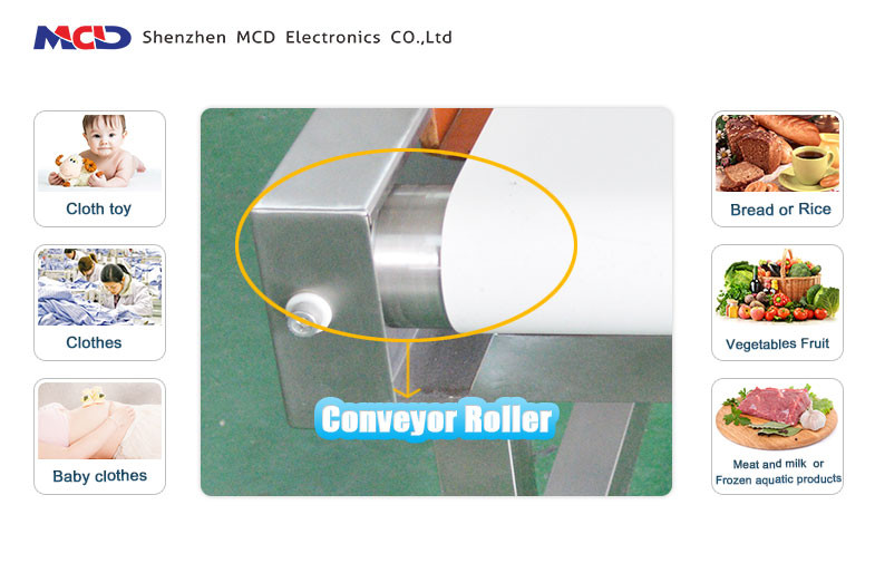 Detector de metales magnético electrónico de la banda transportadora con la alarma de la lámpara del zumbador